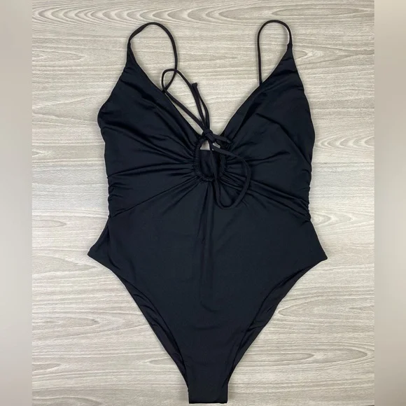 LSPACE Piper Classic One-Piece Swimsuit Tie Keyhole Black Size XS - Picture 10 of 15